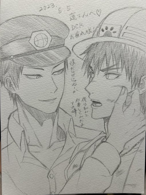 何気に描いたことなかった警察峰と消防みんの青火ちゃん! 蓮さんへ捧ぐ✌️