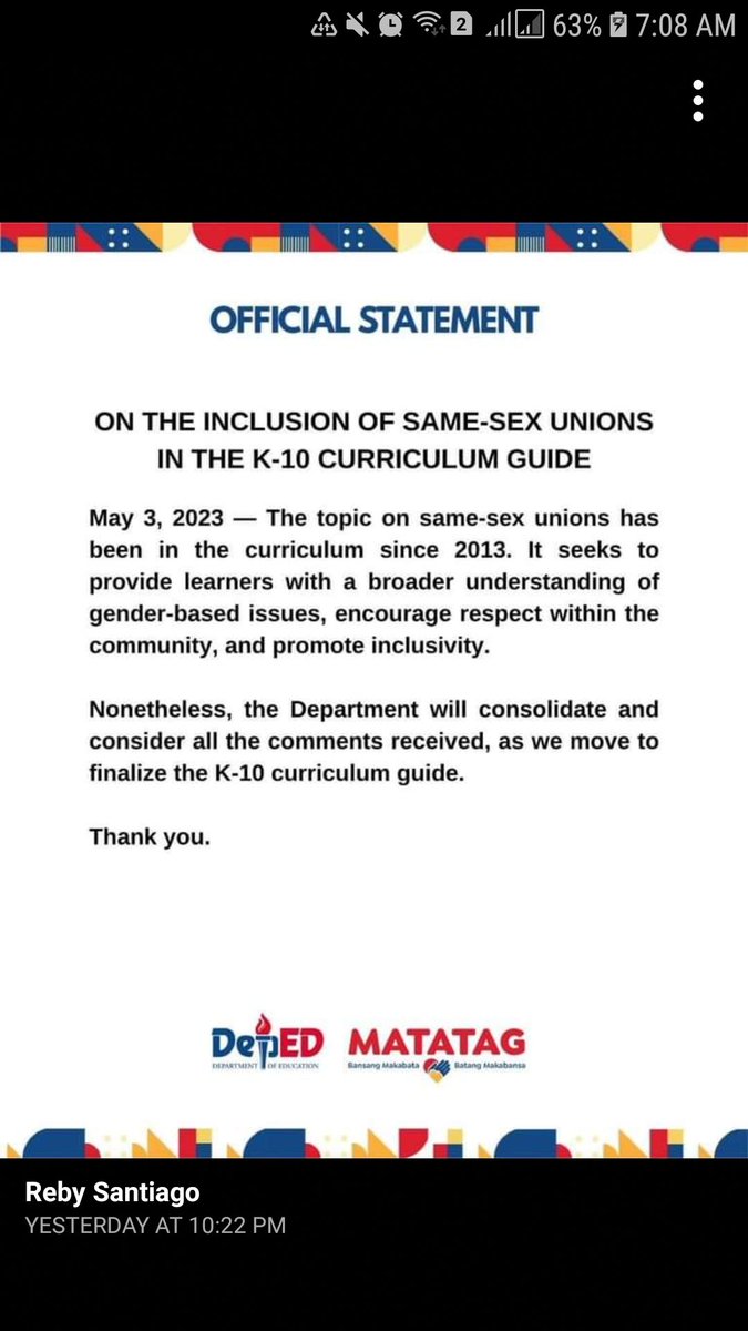 DyuoCryptolady's tweet photo. ATTENTION PARENTS!

NO to the inclusion of same-sex unions in the K-10 curriculum.
@DepEd_PH https://t.co/aP2uFcRlL0