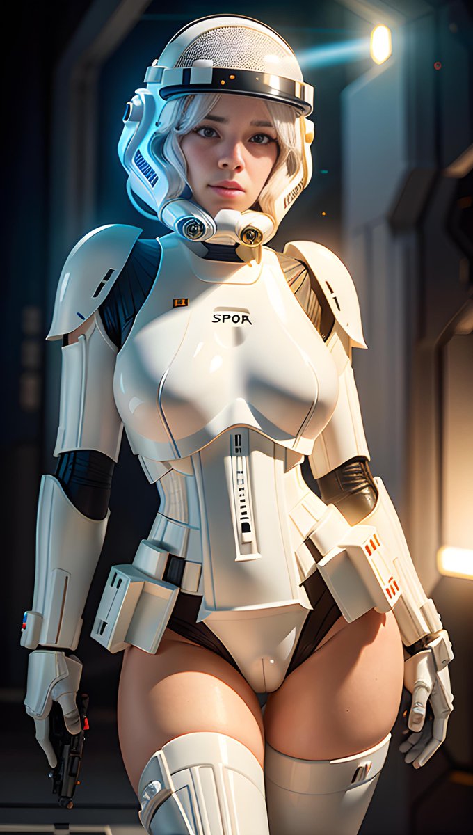 AIGringo's tweet photo. Starwars Day !!

May the fourth be with you!  #ai #art #starwars #MayTheFourthBeWithYou #starwars #StarWarsDay 

Female Stormtrooper 😜 https://t.co/HVOga66fvY