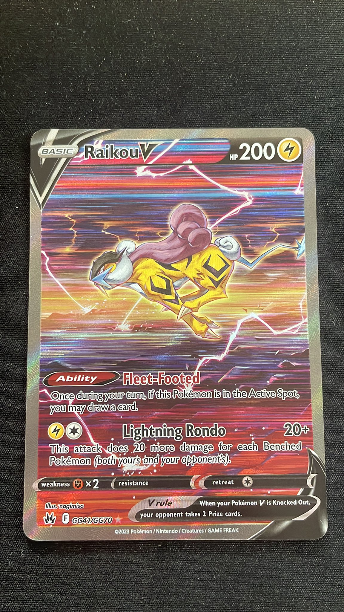 Raikou V - Crown Zenith: Galarian Gallery - Pokemon