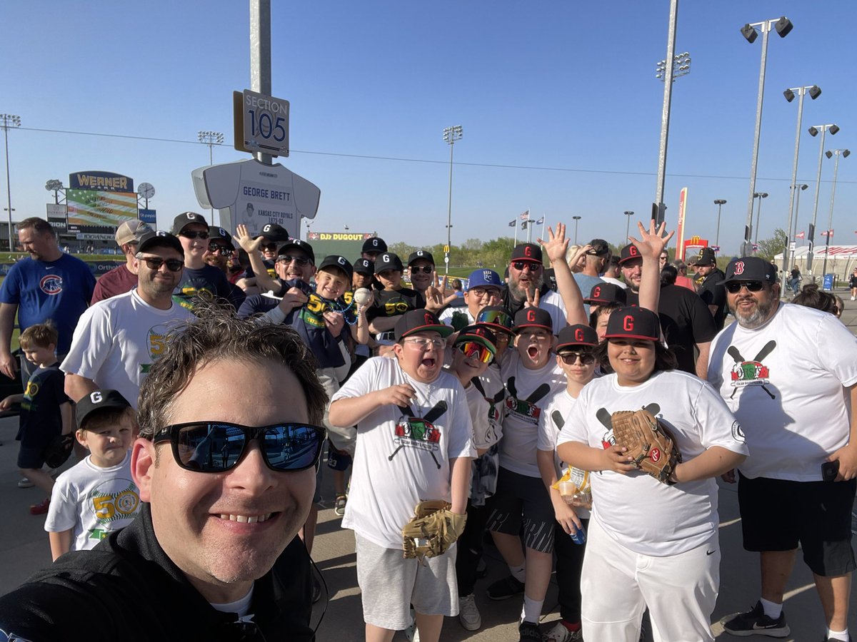 So great to have <a href="/grover_ll/">Omaha Grover Little League</a> out with us tonight at Werner Park to enjoy a parade on the field and to cheer on the Chasers. Have a great season y’all! #ChasersFamily #BaseballFamily