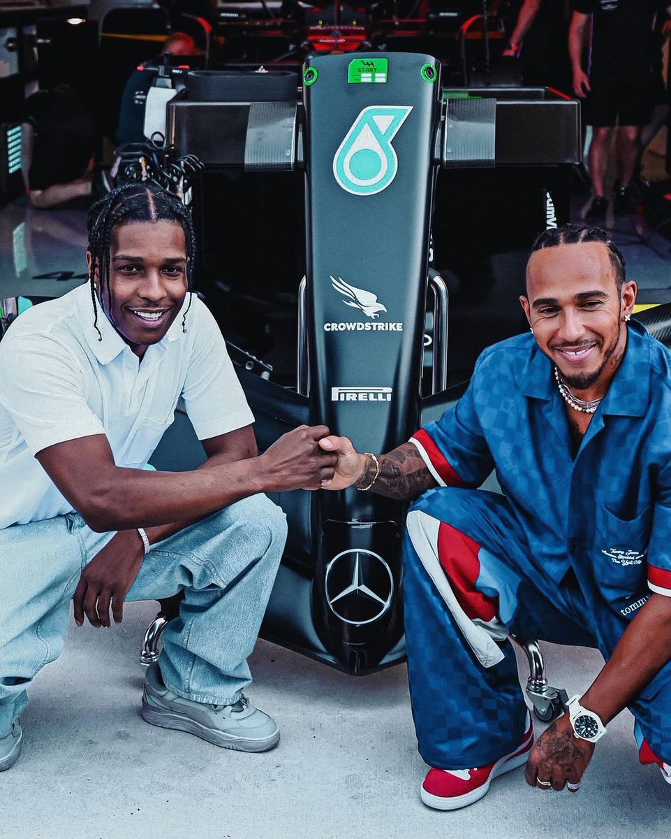 Asap Rocky and Lewis Hamilton 🏎️