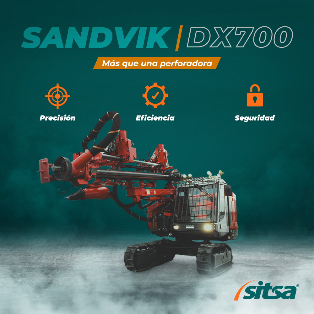 Excava más rápido y con precisión gracias a la tecnología avanzada de la Sandvik DX700.

Suma este poderoso equipo en:
bit.ly/SandvikPMC
