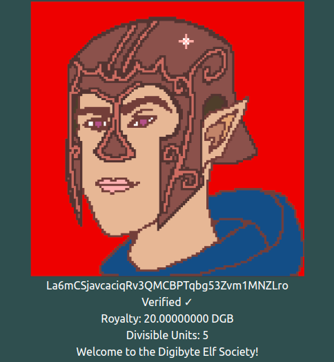 CryptoGalDreams's tweet photo. I am a proud owner of this magnificent elf! I won it from @Majesticjay218 and I am confident that it's value escalates everyday. Visit https://t.co/pfRWPxrRz2 to discover and acquire rare treasures 💎

$DGB #DGB #DigiByte #DGBarmy #DigiByteArmy #DGBtoTheMoon #DGB$1 #digiassetx https://t.co/dambm8YKkx