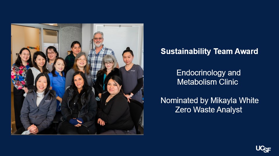 SustainUCSF's tweet photo. UCSF Sustainability Awards #UCSFproud #UCSFGreenEvents https://t.co/TcoTfPKXIc