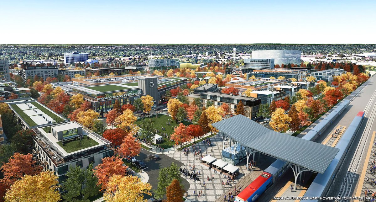 FOS's tweet photo. The Chicago Bears are moving closer to building a $5 billion campus, anchored by a $2.2 billion domed stadium.

The team has formally requested to begin the demolition of Arlington International Racecourse.

Full story » https://t.co/rhIWHQ74uz https://t.co/UOMwMs6J99
