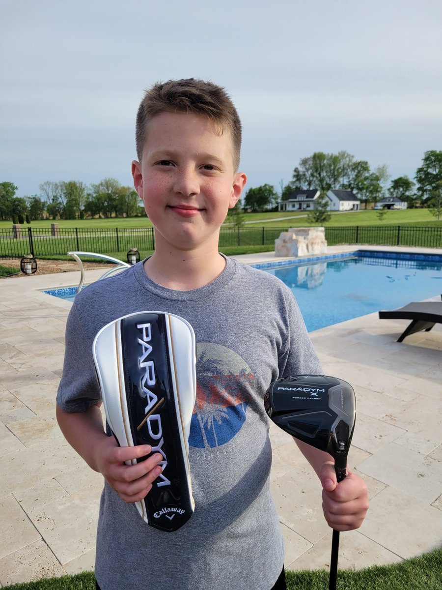 Hadiguy05's tweet image. Newest member of the @CallawayGolf #Paradym family.  Getting fit for clubs is important.  The difference it made for him was tremendous and he's 9.  Just think what it can do for you!!!  One more step to fulfilling his dream of being a Callaway Staffer.  Let's hit 💣!

#getfit