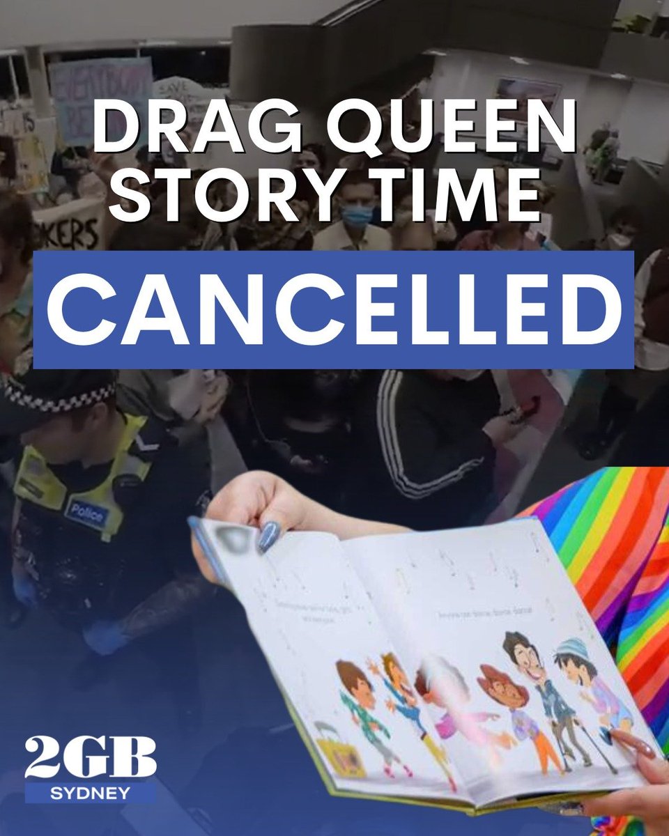 BenFordhamLive's tweet photo. *** CANCELLED ***

A local council has folded.

They’d planned a drag queen story time for kids.

But protesters had other ideas…

🎧https://t.co/Y259fXu1Pu🎧 https://t.co/b8g1LVHrfA