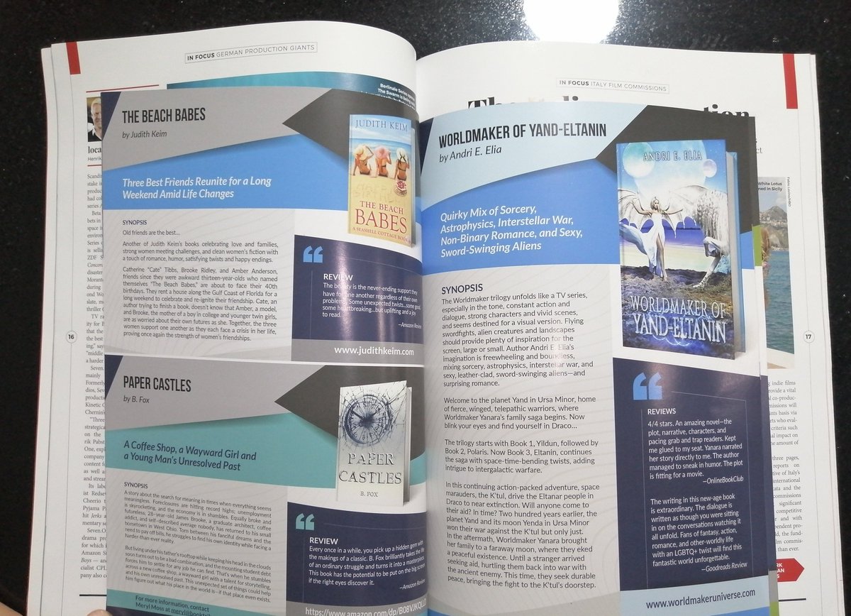 b_fox_author's tweet photo. Finally got the physical copy in my hands and I can't believe my eyes. My little book is featured in this huge film magazine. I can only pray that it found its way into the right hands.
Thank you Screen International!
#PaperCastles https://t.co/rpsfezI4p5