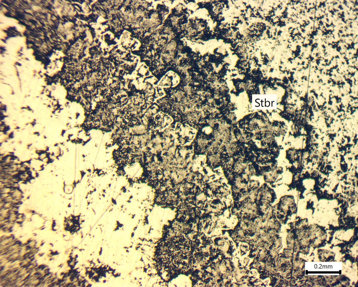 oregradepetro's tweet photo. Allemontite/Stibarsen (Stbr) from Atlin, British Columbia, USA. 

#petrology #geology #geoscience #mineral #petrography #reflectedlightmicroscopy #stibarsen #allemontite #atlin https://t.co/RMNpk7O5vJ