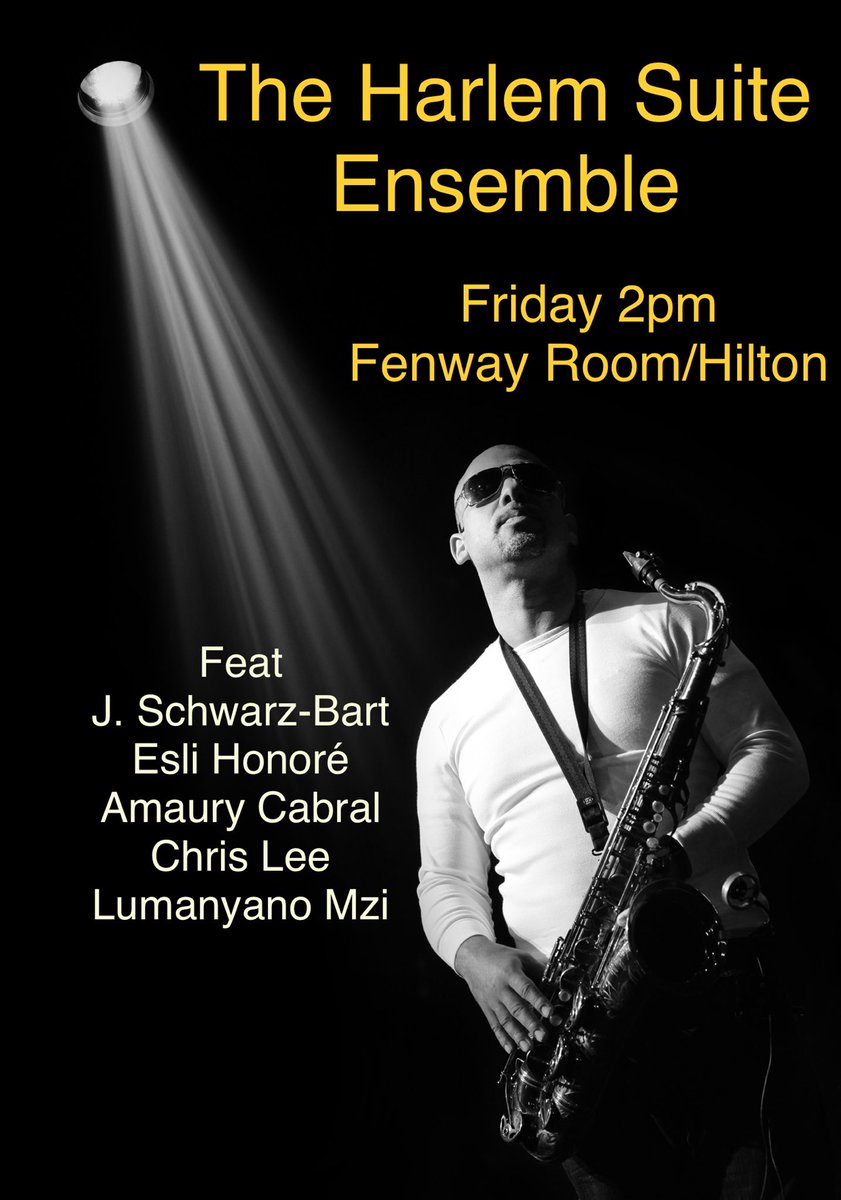 Don’t miss the Harlem Suite ensemble, performing music from my new CD!