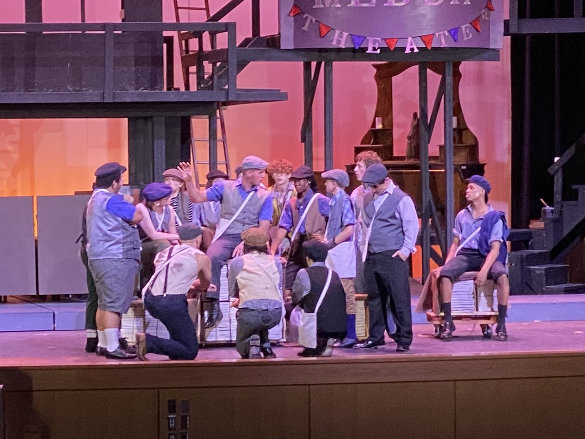 Opening night for "Newsies" is underway! Still 2 more chances to see us, though. Friday and Saturday at 7pm. Our.show/hamiltonnewsies for tickets!