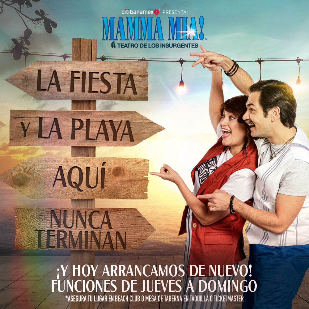 El mejor plan para el fin de semana es Mamma Mia, ¡el único espectáculo que te hará bailar y cantar toda la noche! 🕺🏻🎤 ¡Corre por tus boletos!