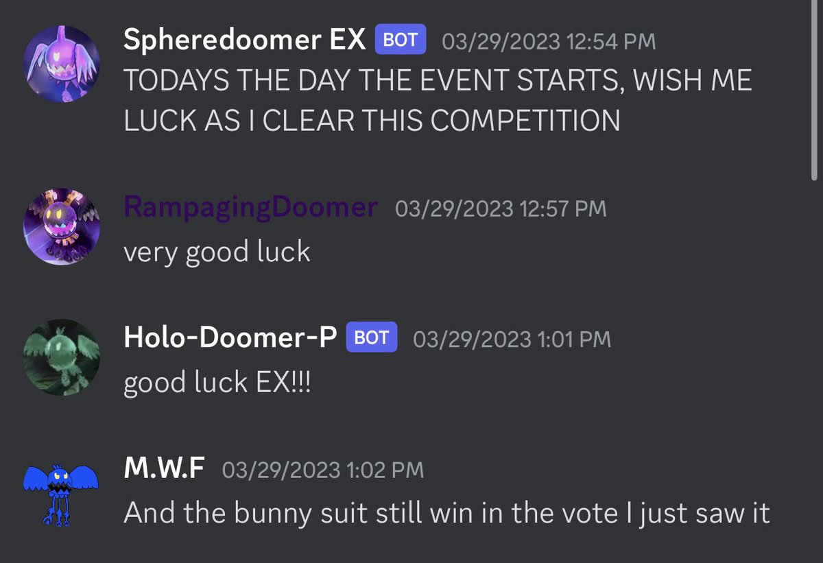 Spheredoomer_EX's tweet photo. //-bringing up the bunny suit joke I did for a poll once, constantly. https://t.co/opzH1znNxh