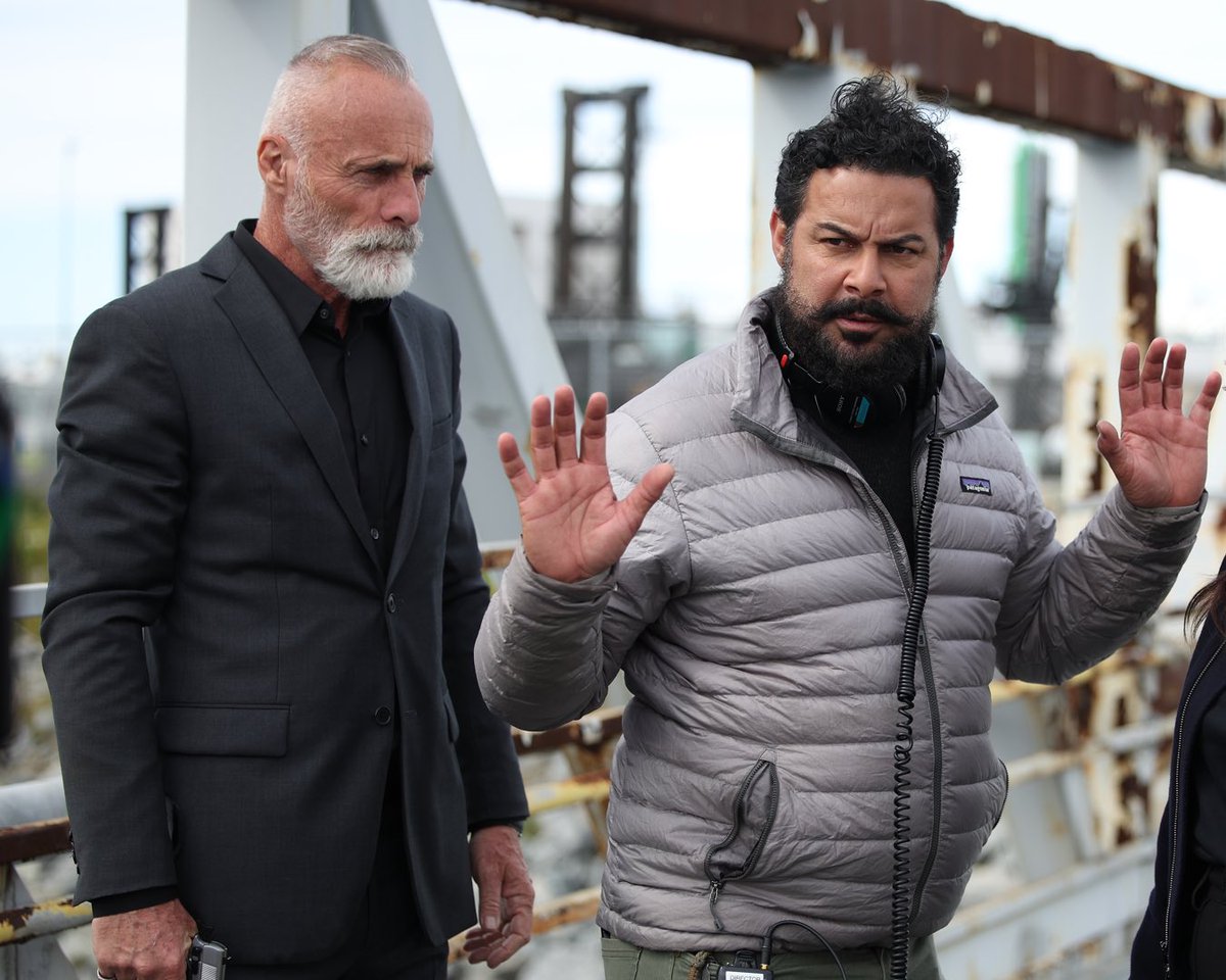 TimVMurphy's tweet photo. Myself and ⁦@jonhuertas⁩  working on a scene for the season finale of ⁦@CompanyYouKeep⁩ on ⁦@ABCNetwork⁩ 10 pm Sunday☘️☘️☘️ https://t.co/kcMl3pyZ87