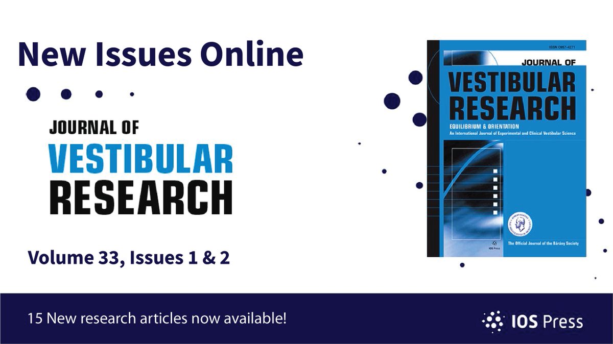 JVestibularRes's tweet photo. Check out the latest in vestibular research! 💫 Issues 1 and 2 of JVR here https://t.co/gcqcjgj8tr and here https://t.co/odXeVorZyY! https://t.co/9aTXsNIbl1