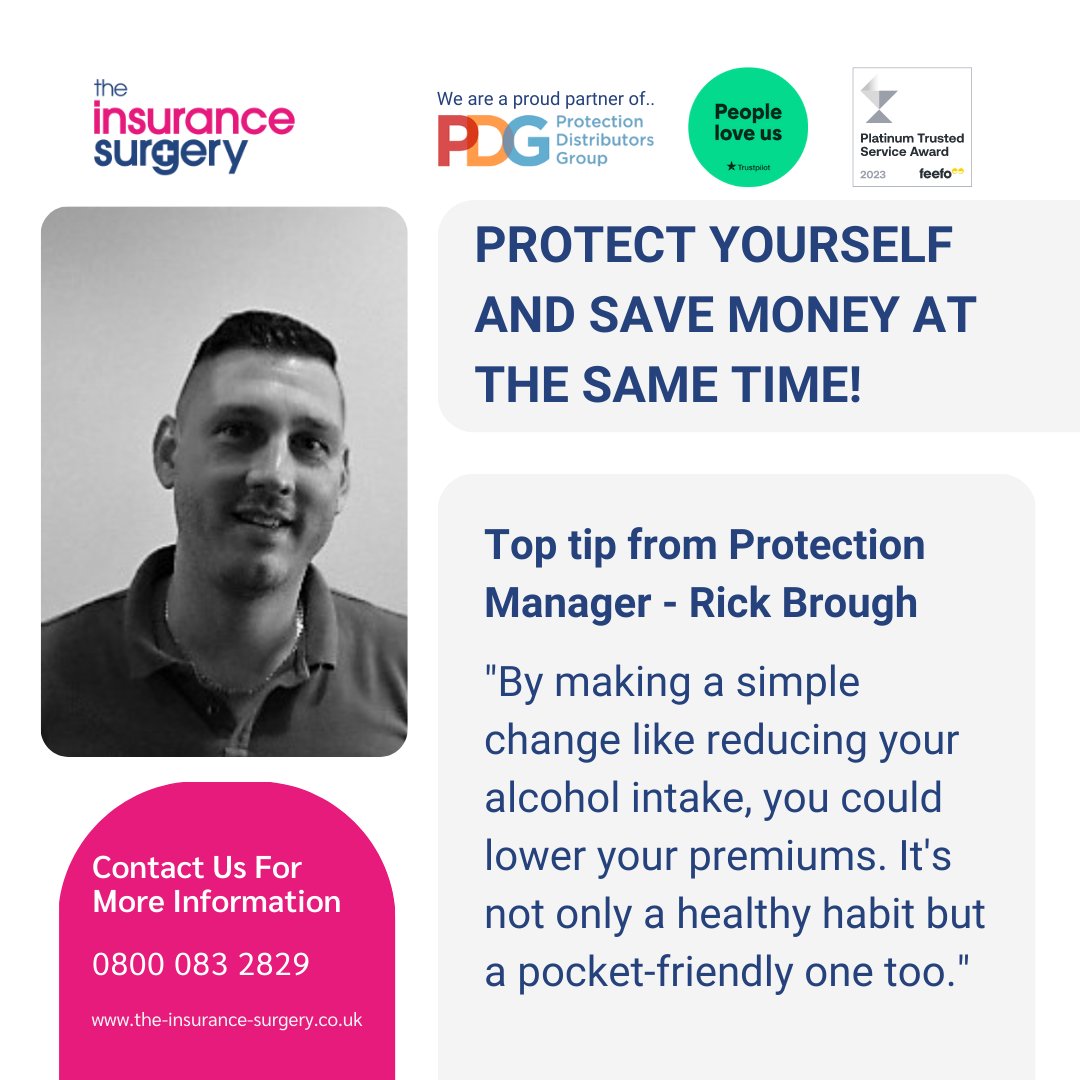 TheInsSurgery's tweet image. Friday's Top Tip! By making a simple change like reducing your alcohol intake, you could enjoy lower premiums for protection insurance. It's not only a healthy habit, but a pocket-friendly one too!
hubs.li/Q01Nk_j80
#ProtectionInsurance #SaveMoney #AlcoholReduction
