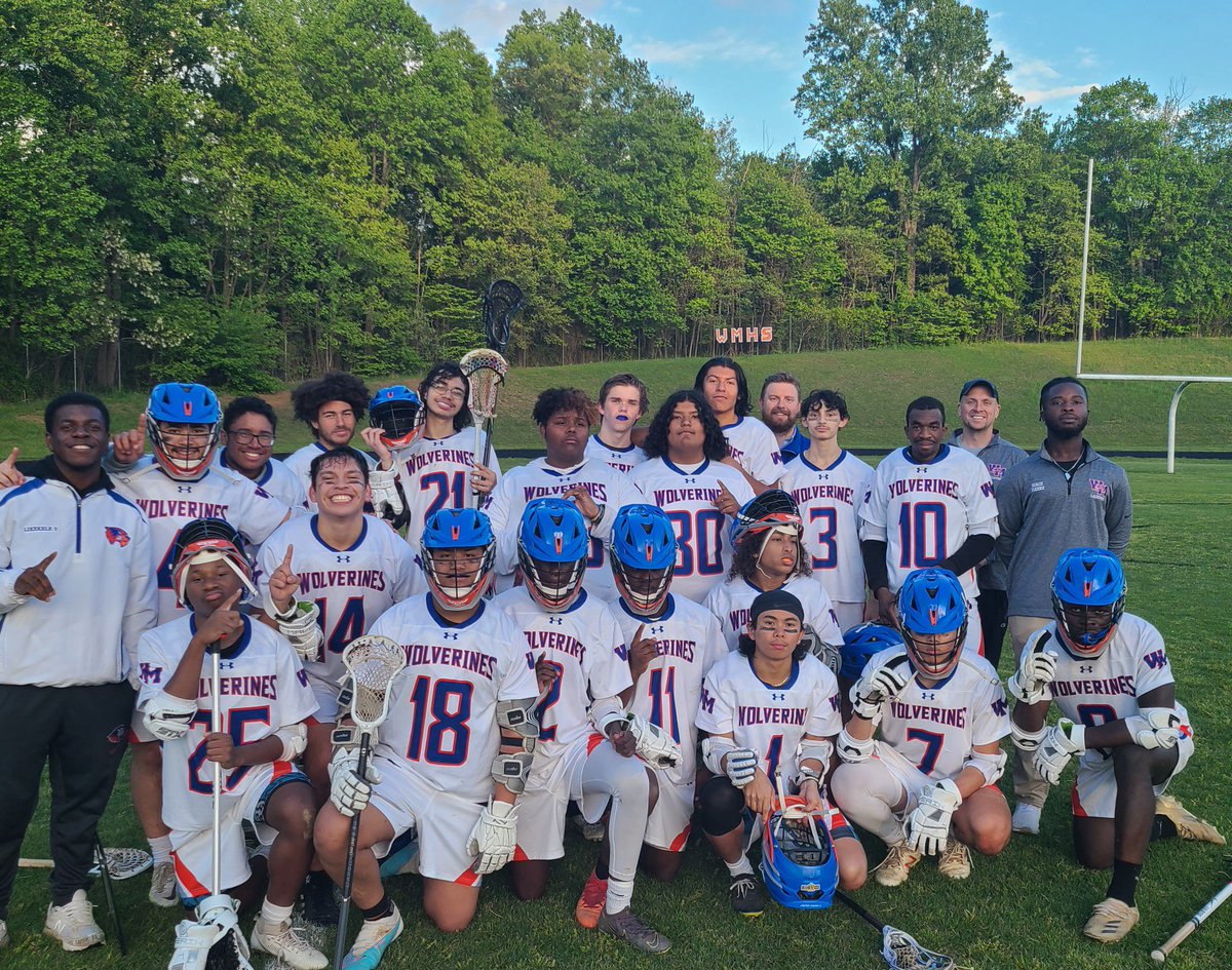 WMRinesSports's tweet photo. Congratulations to our V Boys 🥍 team &amp; Coach @MrLanhamWM and the rest of our coaching staff for their 12-2 win over Kennedy this evening! Soo proud of these gentlemen &amp; their coaches for their never quit attitude this season! https://t.co/9Opwy6j5jZ