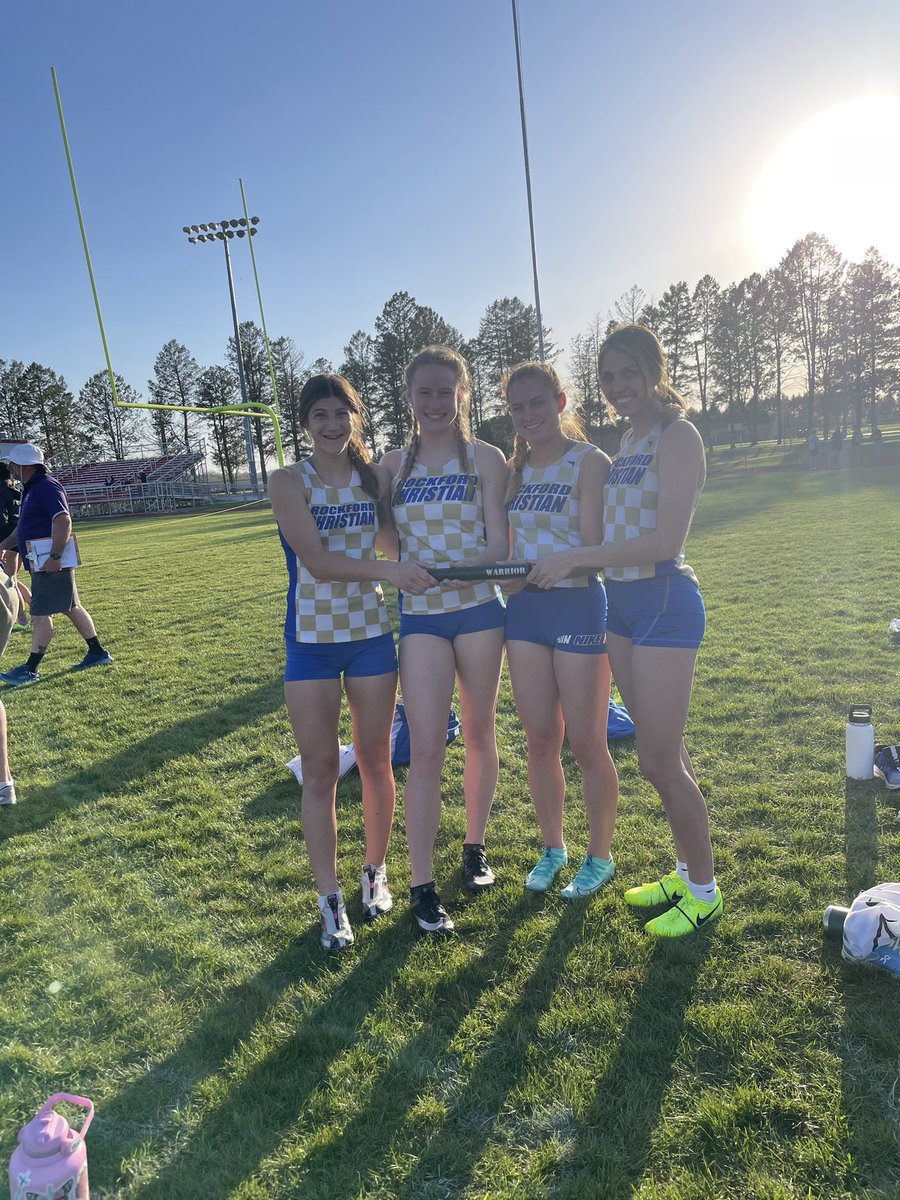 RCSTFgirls's tweet photo. Gargani, Turner, Nelson, Demo Conference Champs, Conference Record and New School Record 1:45.90!🤯🔥 #RCYouKnow https://t.co/TmdIyWh5q1