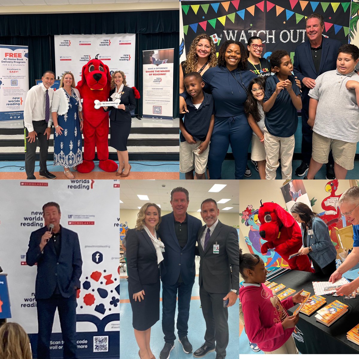 Dan Marino, UF Lastinger Center's New World of Reading, and Universal
Property &amp; Casualty Insurance Company come together at CPE to inspire scholars and share their vision of ensuring each child has the opportunity to experience new worlds and achieve their fullest potential.