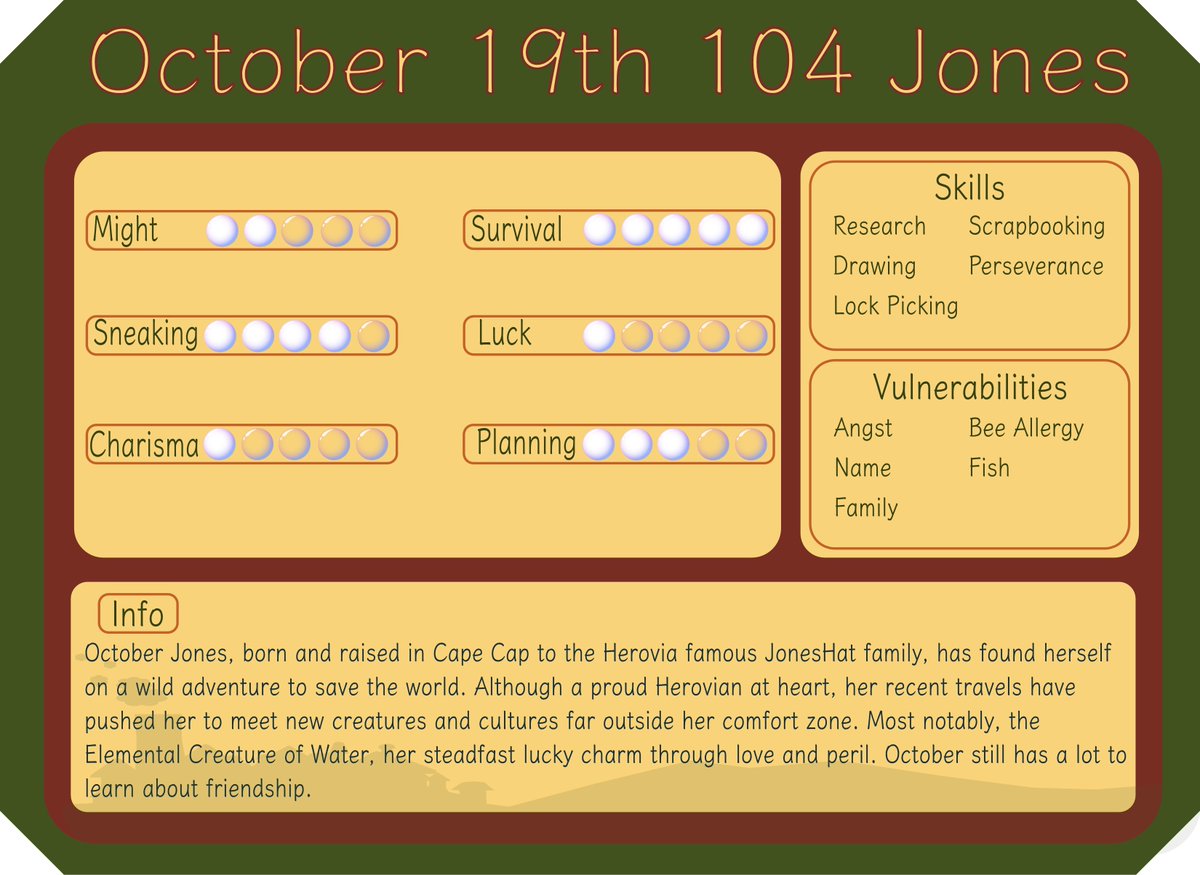 Updated character cards for our heroines to go with the rest of the season 2 extras on our website, octoberandfish.ca !

See you in 4 days 👀👀👀