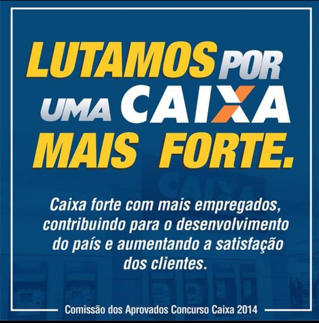 DanieleCorso9's tweet photo. Nós @AprovadosCEF14 solicitamos apoio dos parlamentares para conseguirmos uma reunião com @ritaserranoofc #ConvocaCaixa2014 @LulaOficial @wdiaspi @erikakokay @edweck_rj @simonetebetbr @Haddad_Fernando @depzeneto1323 @depjorgesolla @padilhando @fenaefederacao @Contraf_CUT
@gleisi https://t.co/lj1Vb0FAiC