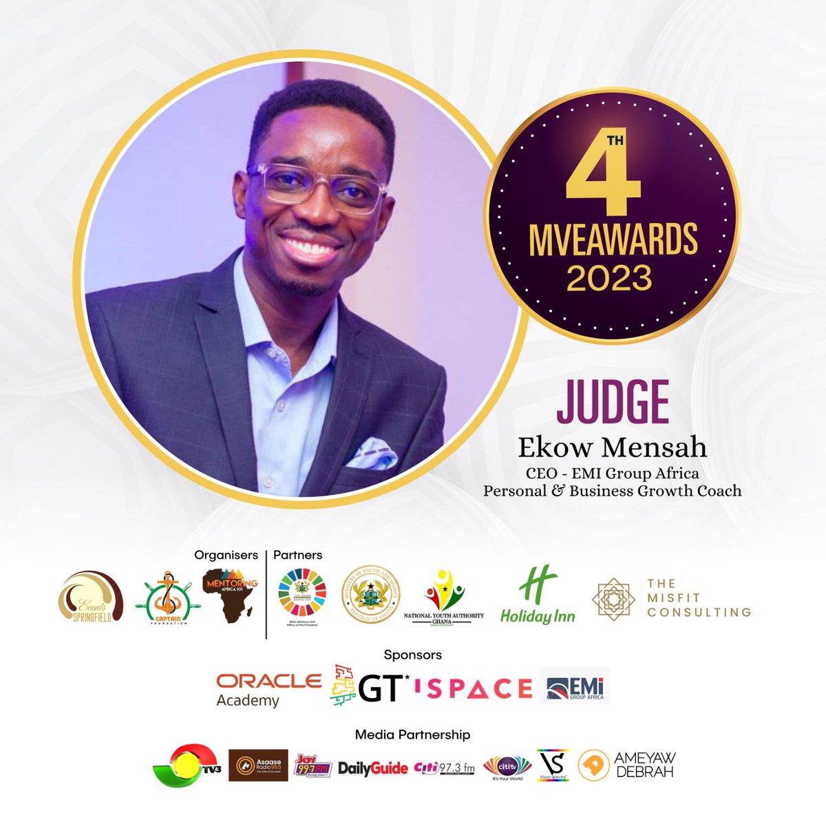 Meet <a href="/EkowMensahID/">Ekow Mensah</a>  Judge @: Mentorship and Volunteerism Excellence Awards 2023  
A seasoned professional in volunteerism and mentorship and will bring onboard his experience, expertise and integrity in making a great decision.    #globalcaptains #sdgs2030 #mveawards