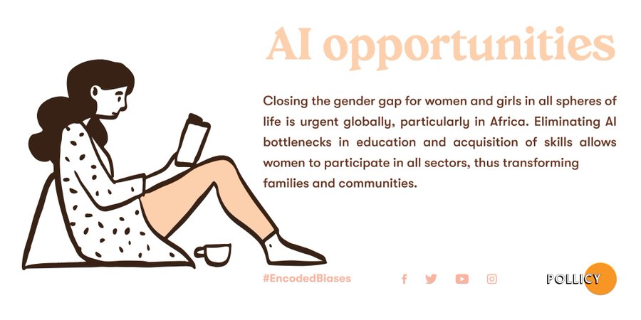 PollicyOrg's tweet photo. "Eliminating #AI bottlenecks in education and acquisition of skills allows women to participate in all sectors, thus transforming families and communities"
Explore details in our #EncodedBiases report👉https://t.co/aeFqJ9IUC2 https://t.co/GXyVjDP3JF