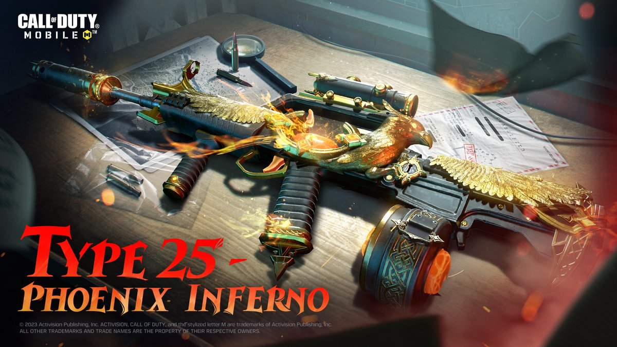 🔥 Feel the blaze with the Type 25 - Phoenix Inferno, the first Legacy weapon in #CODMobile!