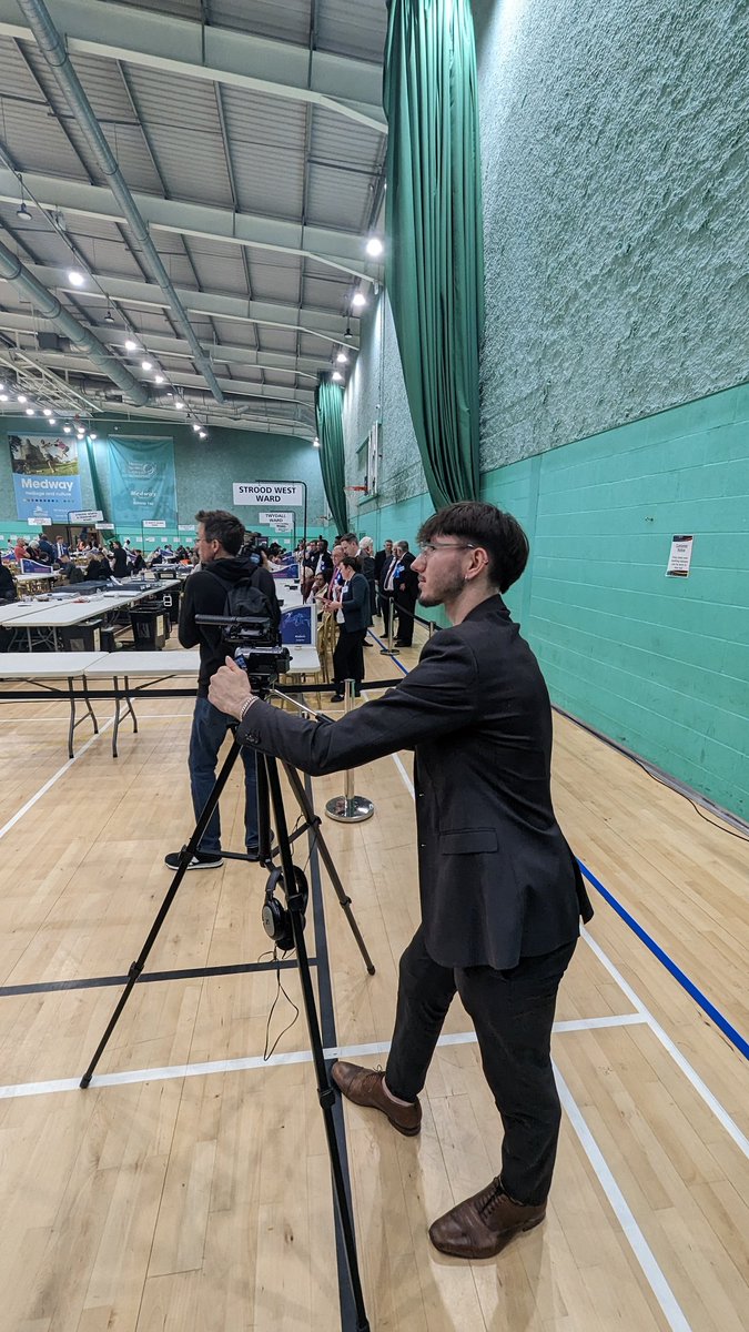 Shooting footage for @KMTV_Kent at Medway's Local Election Count

#MedwayElects23