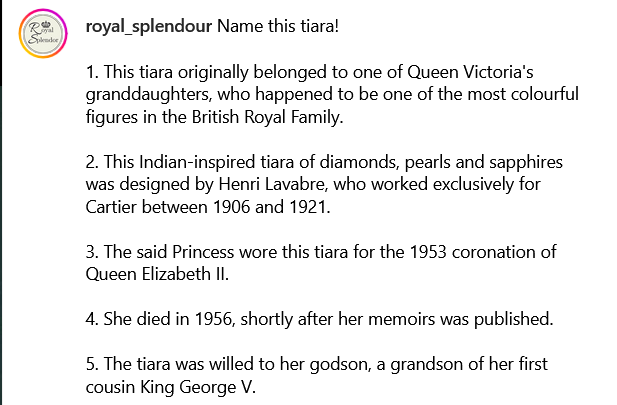 RobinLynnKing2's tweet photo. #EverythingRoyal #RoyalTiara
The Cartier Indian Tiara, made of diamonds, pearls and sapphires. Currently the owner is H.R.H. Prince Richard, Duke of Gloucester. https://t.co/MXX6JLSYFO