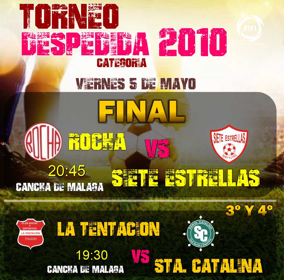 Llegamos al final del Torneo Despedida 2010.-
Muchas gracias a todos los que participaron y les deseamos a todos mucha suerte en lo que viene.📷📷
fifi.uy/home/2023/05/0…