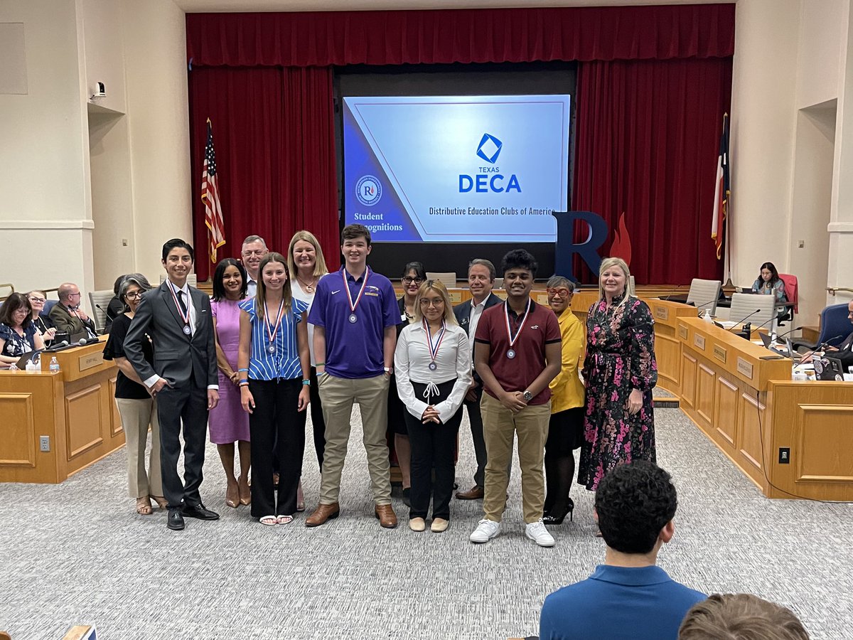 Lots of CTE recognition at tonight’s board meeting!  Way to go TAFE, Robotics &amp; DECA students. <a href="/RichardsonISD/">Richardson ISD</a> <a href="/JJPHS/">JJ Pearce HS</a> <a href="/RichardsonHS1/">Richardson HS</a> Thank you for all of the hard work!