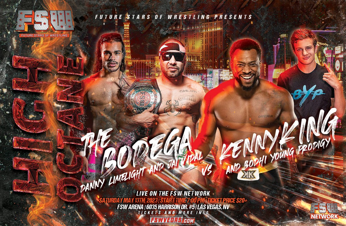 FSWVegas's tweet photo. FSW High Octane on Sat May 13 at 7p/10e streaming LIVE on the @fswnet!
πππ ππππ’
ππ§πͺπππ πππ©ππ
@DannyLimeLight
@TheJaiVidal
VS
@Bodhi_BYP
@KennyKingPb2
Tickets: https://t.co/SG7JNeeZdq
Subscribe to the #FSWnetwork for $4.99/mo!
https://t.co/UvCg1jUm4q https://t.co/c1IMfNoRoA