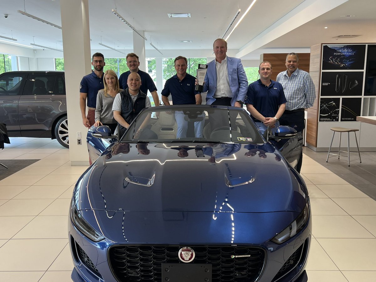 Jaguar Land Rover Main Line is once again recognized as one of the top dealerships in the nation. This year ranked number one in our group.   It is a wonderful team that is passionate about serving our customers.