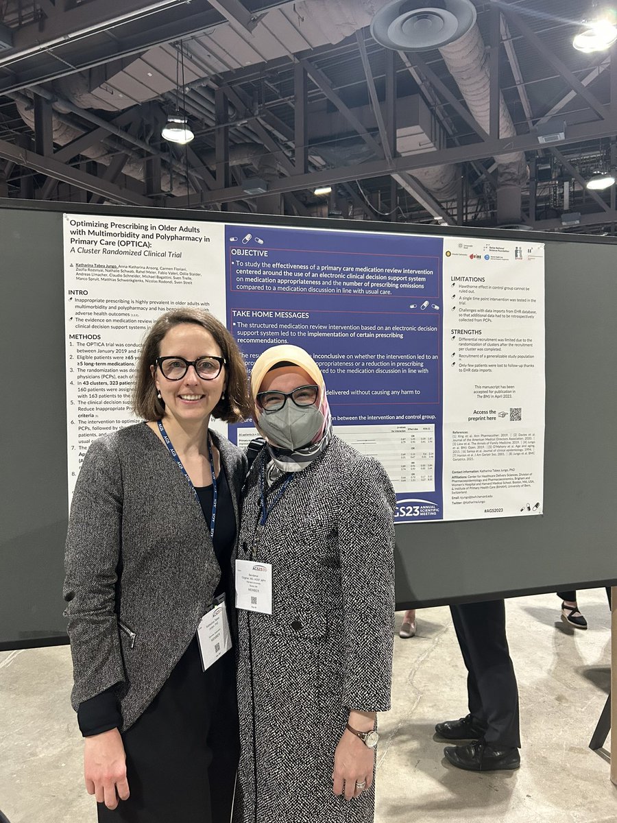 Great work on developing a system for optimizing #polypharmacy in primary care setting — from a dear colleague @KatharinaJungo   From Switzerland #AGS2023