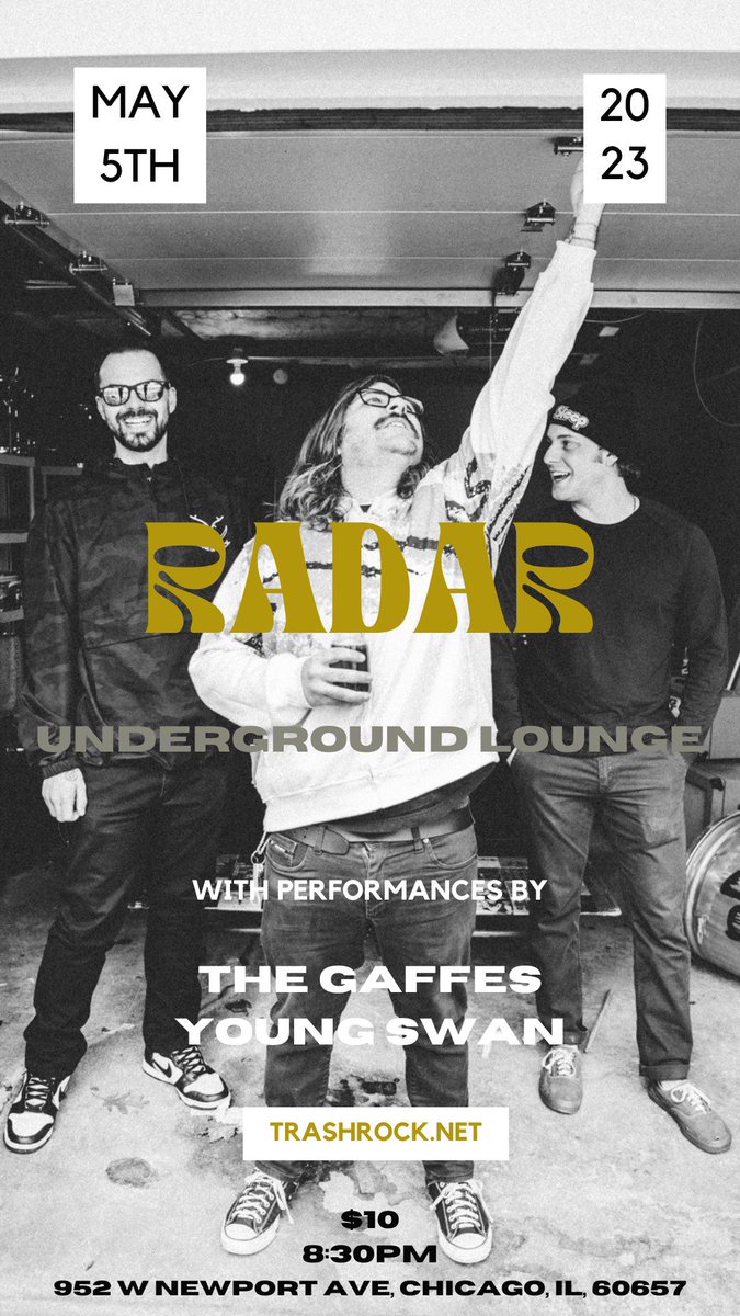 RadarWaves's tweet image. Twitter sucks ass, but you don’t. Come out to Underground Lounge in Chicago tomorrow!