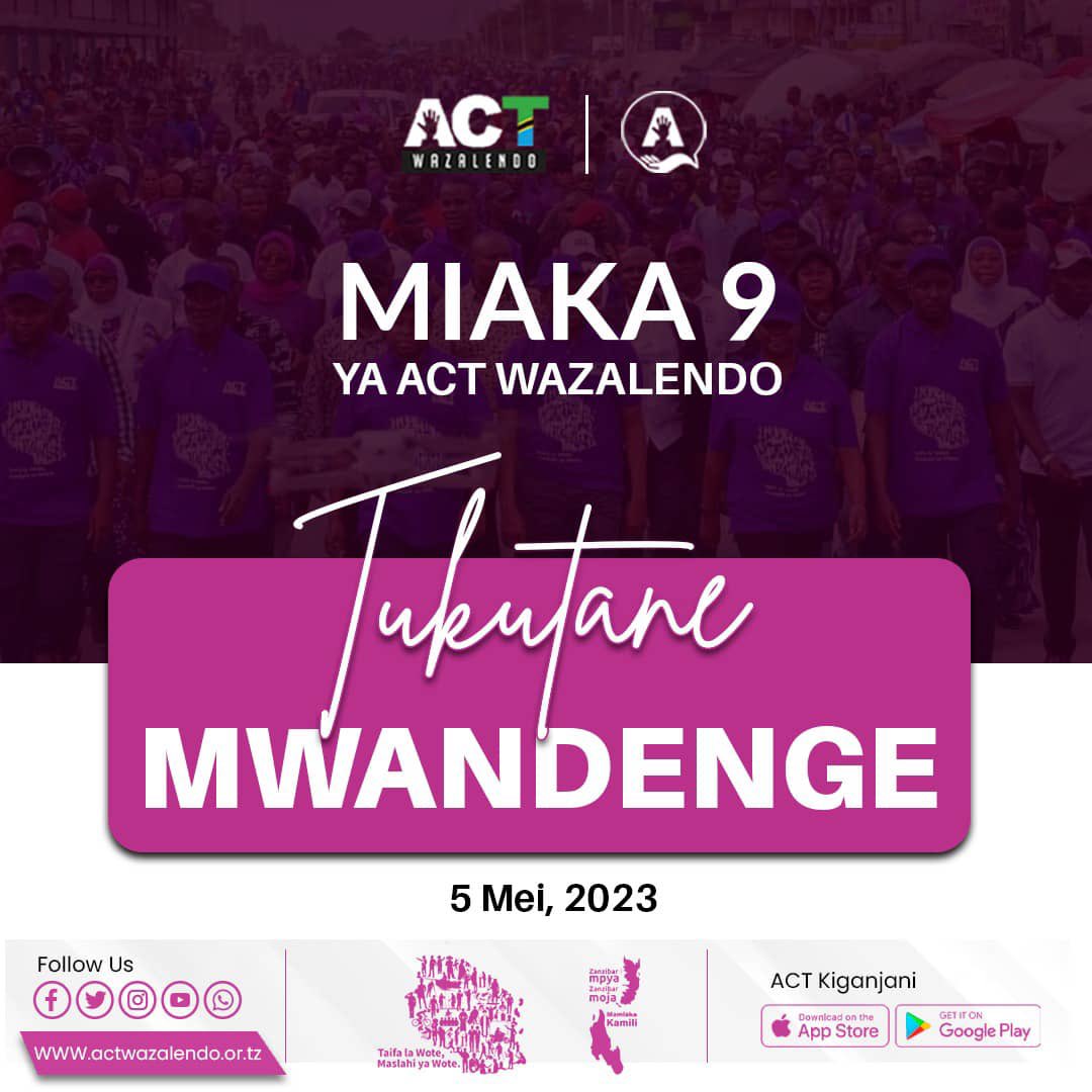 zittokabwe's tweet photo. Miaka 9 iliyopita siku kama ya Leo Chama chetu kilipata Usajili wa kudumu. Nawapongeza Wanachama na Viongozi wote wa ACT Wazalendo kwa jitihada kubwa zinazofanyika kukijenga na kukiimarisha Chama chetu. #ACTday HAPPY BIRTHDAY ACT Wazalendo https://t.co/w64dXW9dBV