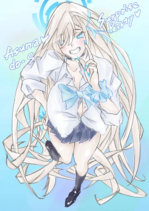 カラー漫画「アスナ ドSサプライズパーティー」完成(≧▽≦) 5ページになりました。
#ブルアカ #一之瀬アスナ 