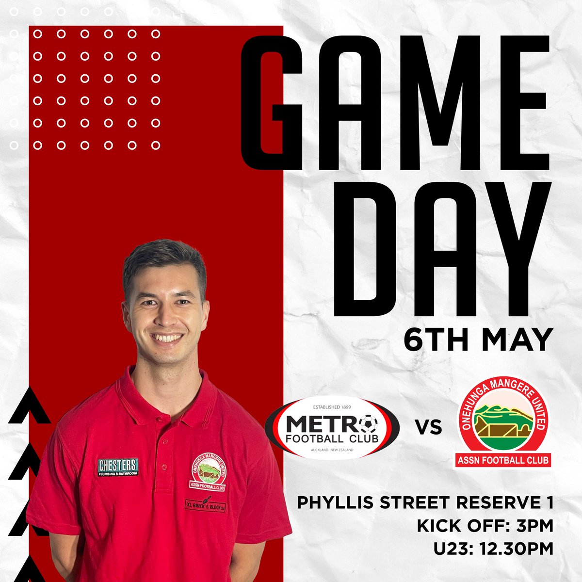 Tomorrow we take on Metro! Come and join us at Phyllis Street Reserve for the first team at 3pm. 
We have had a venue change for the U23s - KO is now at 12pm at Valonia Reserve
