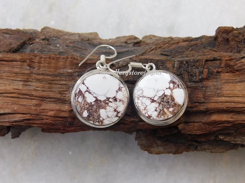 etsy.me/427u6Fw

#Earrings #SilverEarring #GemstoneEarrings #giftsfordaughter
#giftsforwife #anniversarygifts #wildhorsestone #dangleearrings
#stoneearrings #womenearring #Weddingforearring #EarringForGift #Magnesiteearring #whitehorseearrings #magnesite #earrings