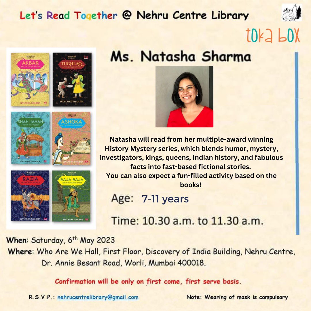 Going hysterical with a History Mystery tomorrow at the Nehru Centre library in Worli. In focus: Emperor Ashoka! Head over!