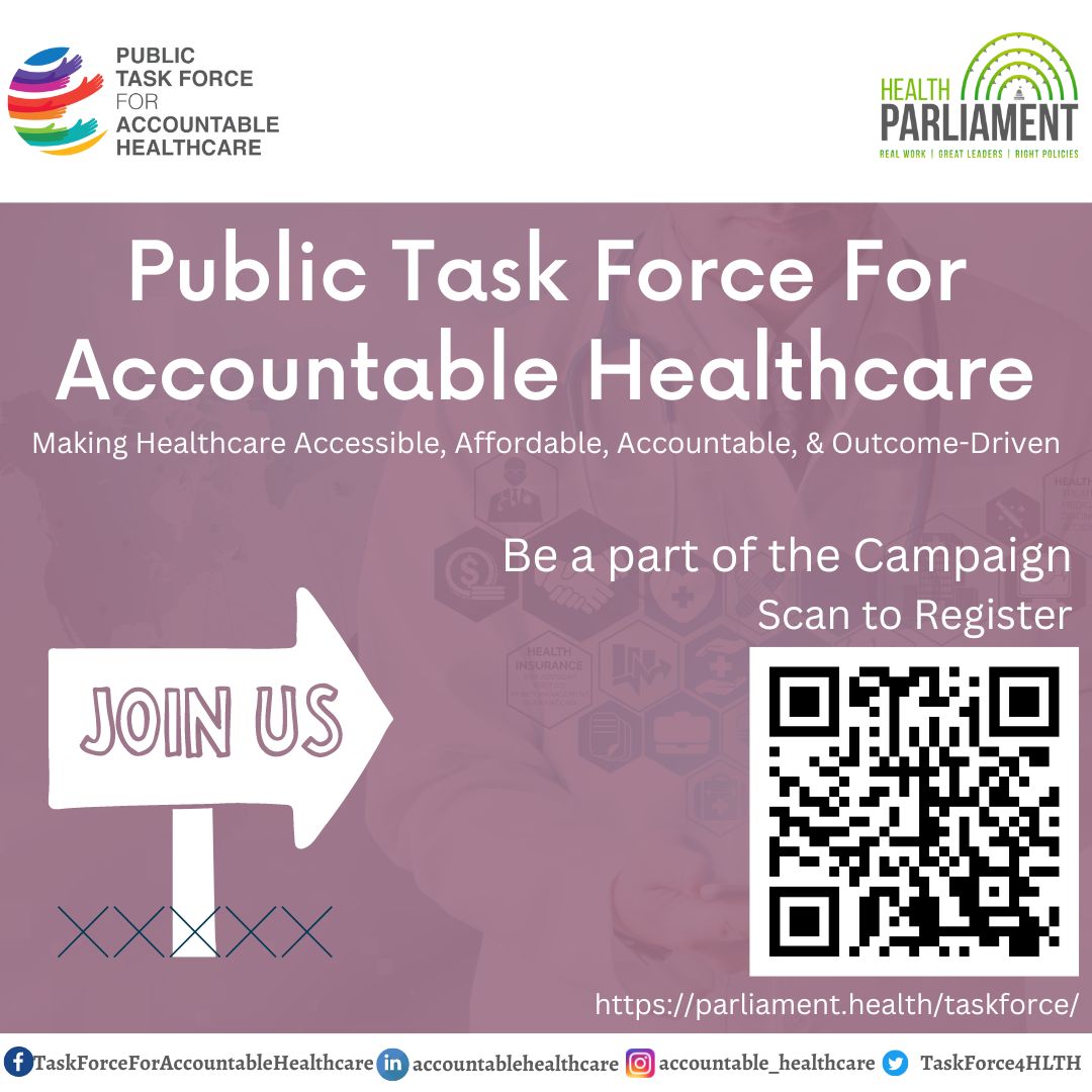 TaskForce4HLTH's tweet photo. Wondering how to make #Healthcare #accountable?
Think no more. It's time for #Action.
@TaskForce4HLTH aims to make healthcare demand-driven,based on care seekers’ needs.
Join the campaign: https://t.co/hpLpgtBqZ8
#PublicTaskForceForAccountableHealthcare #DigitalHealth #Health https://t.co/zDqsYCBAbJ