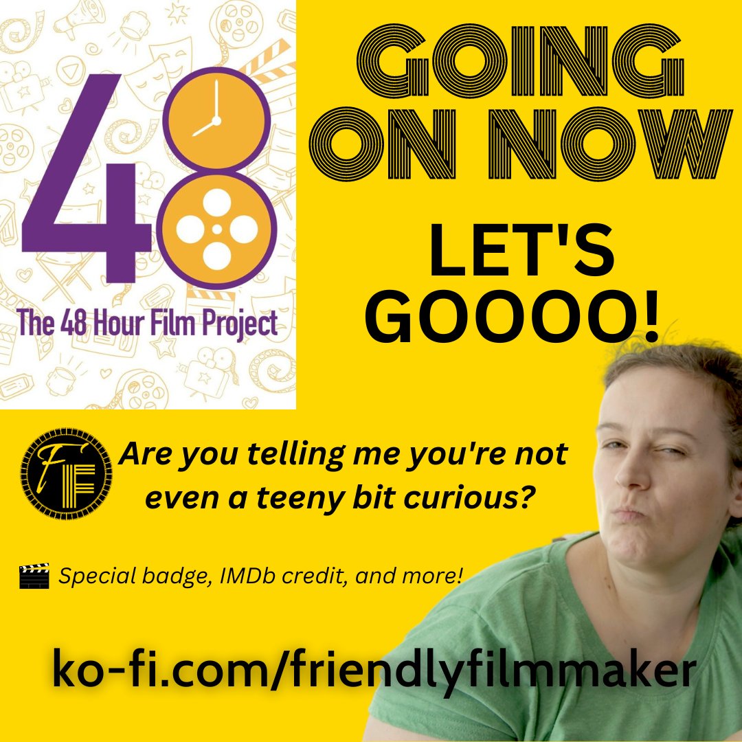 FriendlyFilmz's tweet photo. You telling me ur not even a tiny bit curious? #LookAtMyFace
https://t.co/c02QRXokiA ⬅ Shop closes TONIGHT!
#FriendlyFilmmaker #KoFi #womenInFilm #IndependentFilm #Filmmaker #48HourFilmProject #48HFP #Boston48HFP #Boston48 #BostonFilmmakers #FemaleFilmmaker #FemaleFilmmakers https://t.co/dOFjrCDOzX