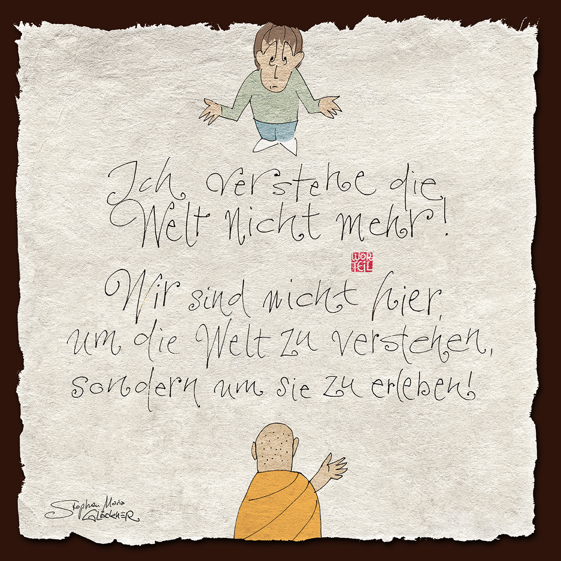 stephanmaria's tweet photo. Nachdenken kommt fühlen. Oder umgekehrt. Beide abzustimmen ist kein schlechter Weg. Grübeln sollte Grenzen haben. Auf das Leben! https://t.co/38lmiWBp1Q
#worteil #stephanmaria #schriftkunst #kreativität #karikatur #erleben #esistwieesist #denkenfühlen #grübeln #weltverstehen https://t.co/lH4l0j5snw