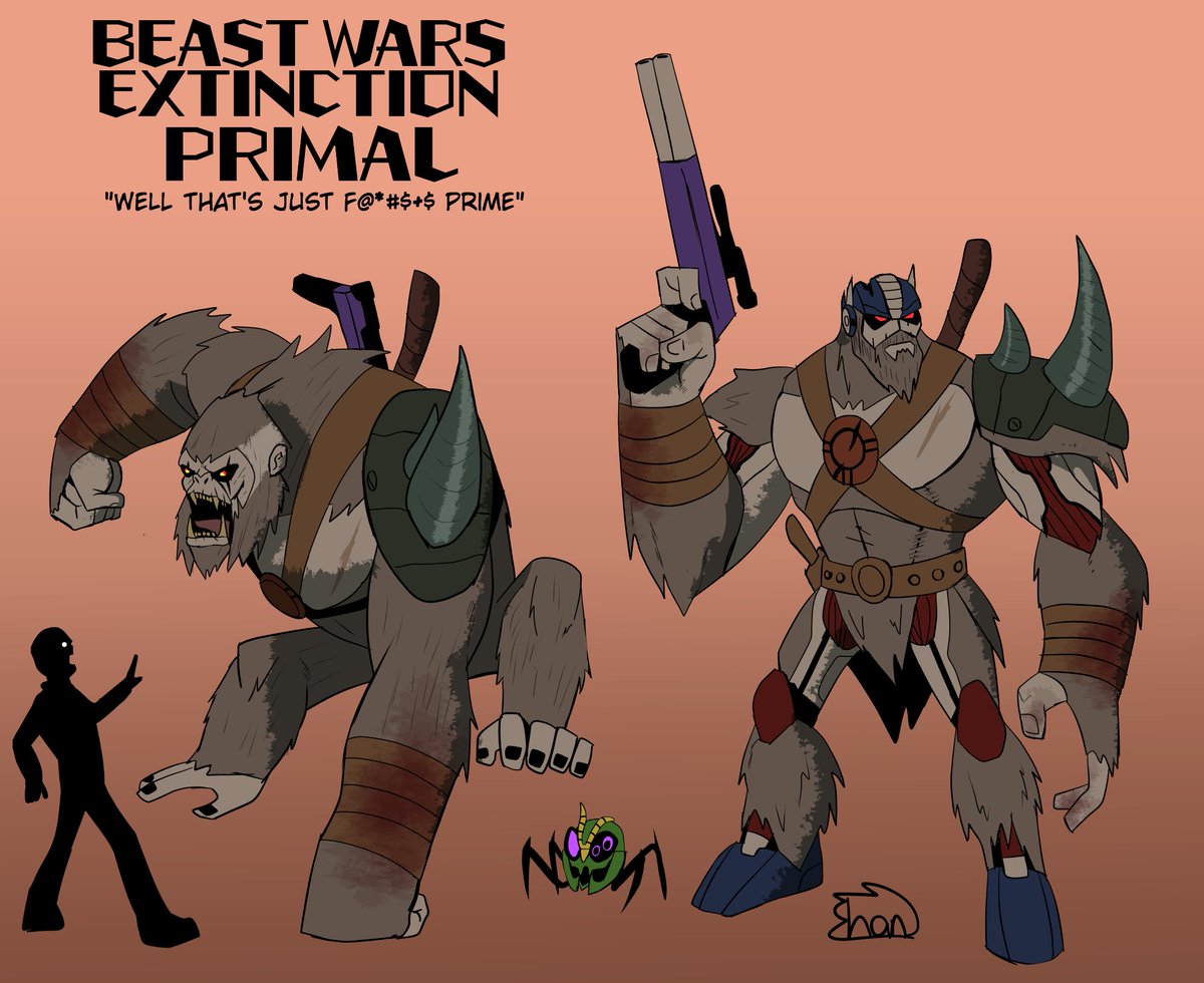 shan_4rt's tweet photo. Optimus Primal from my Beast Wars AU from 2021.
Synopsis:
Set in a dystopian future, Transformers are nearly extinct because of humans. Optimus Primal is now a sad, old, angry lonely bot just trying survive in a dangerous wasteland.

#Transformers https://t.co/NDmjwZCHPx