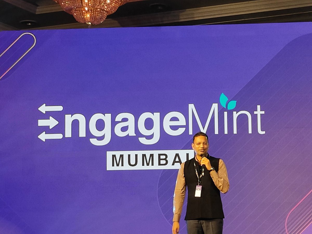 augvcor's tweet image. In his opening speech, @avlesh  welcomes a full house to the 5th edition of @WebEngage  #EngageMint2023 @TajLandsEnd