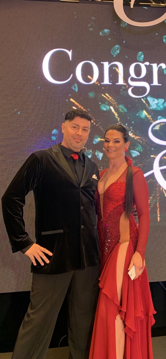 JanieVanHalen's tweet photo. Our first time at The Emerald Ball Dancesport Championships and our first time dancing Open American Smooth. 
So much fun!!!!!
#ballroomdance #ballroomdancecompetition #ballroomdancers #dancepartners 
#ilovetodance https://t.co/aHyRx5JE7f