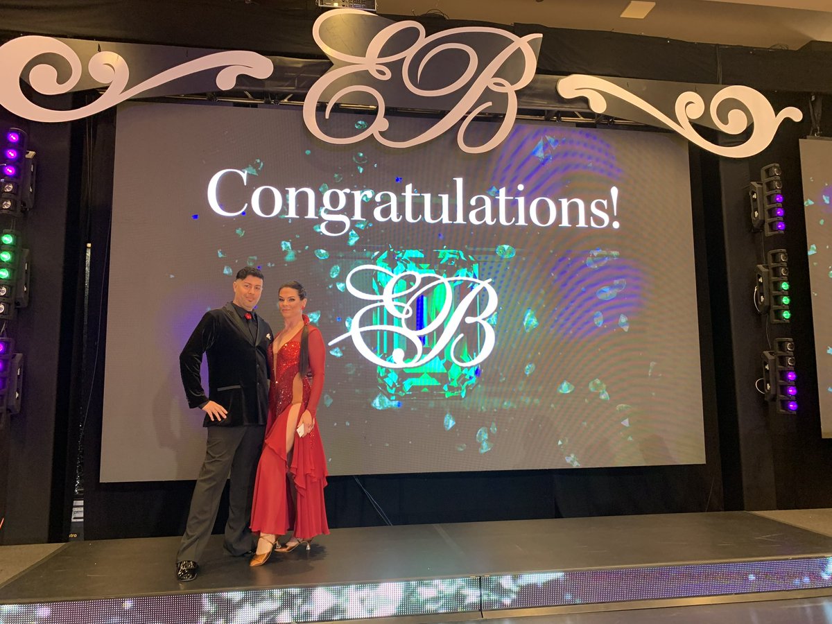 JanieVanHalen's tweet photo. Our first time at The Emerald Ball Dancesport Championships and our first time dancing Open American Smooth. 
So much fun!!!!!
#ballroomdance #ballroomdancecompetition #ballroomdancers #dancepartners 
#ilovetodance https://t.co/aHyRx5JE7f