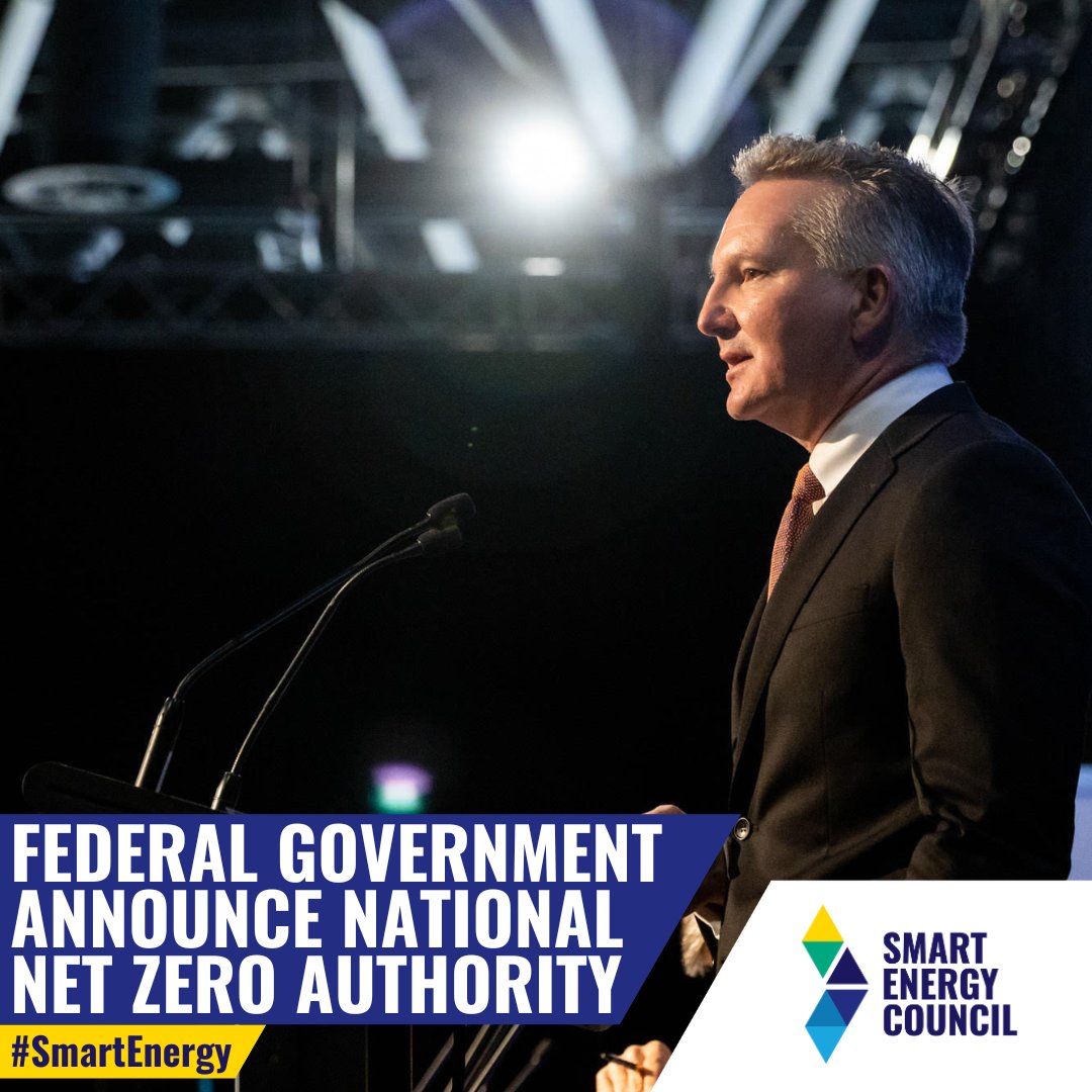 Today @Bowenchris announced the establishment of a national Net Zero Authority.

A critical step in our race towards a decarbonised economy. 

Read more: smartenergy.org.au/articles/net-z…

#SmartEnergy #NetZero